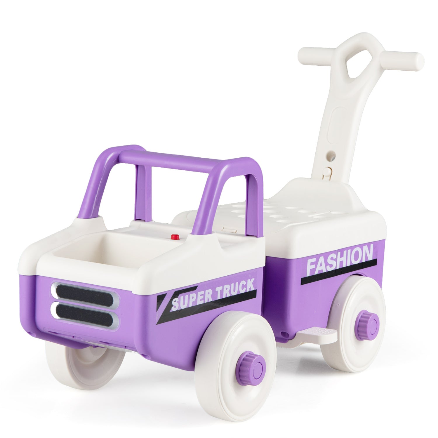 4 in 1 Ride on Push Car with Music and Under-Seat Storage for Boys Girls, Purple Push & Pedal Ride On Toys Purple at Gallery Canada