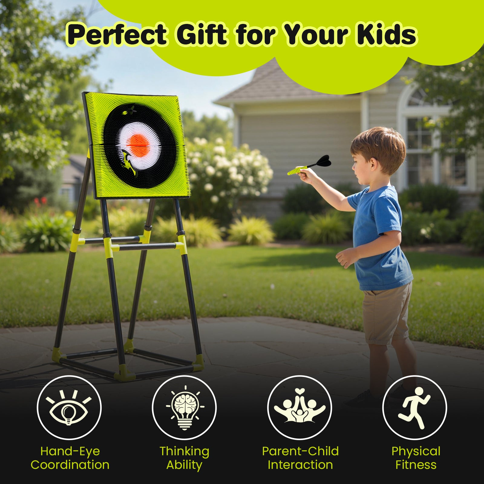 Kids Throwing Target Set, 4 In 1 Bristle Target Game Game Room at Gallery Canada