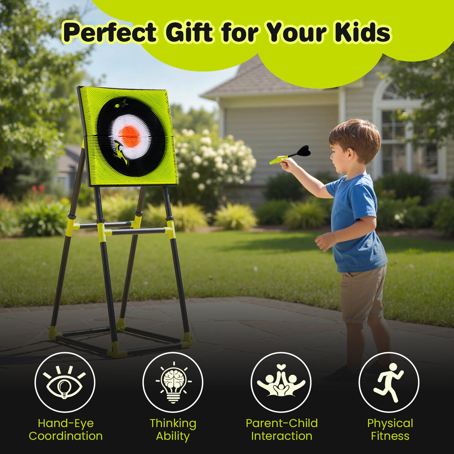 Kids Throwing Target Set, 4 In 1 Bristle Target Game Game Room at Gallery Canada