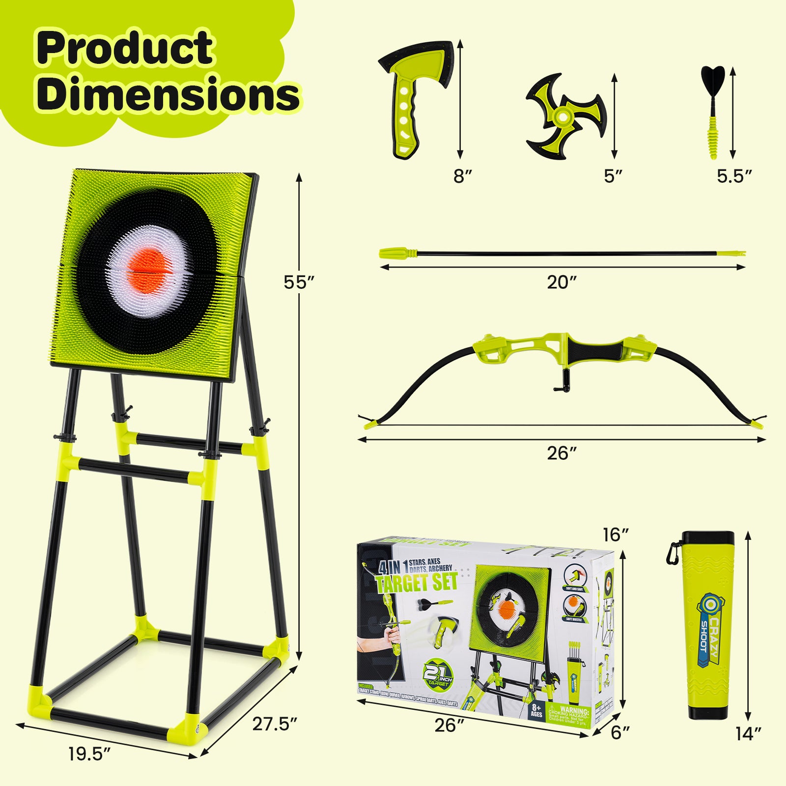 Kids Throwing Target Set, 4 In 1 Bristle Target Game Game Room at Gallery Canada