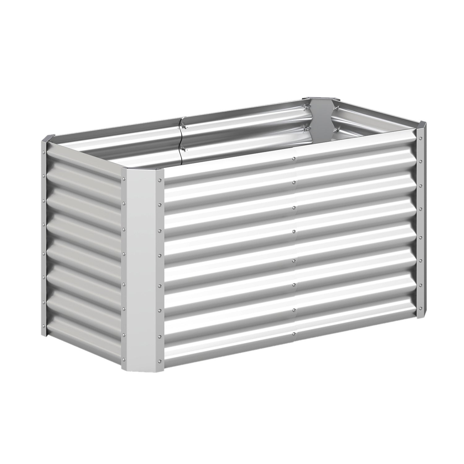 4 x 2 x 2 FT Galvanized Raised Garden Bed, Metal Planter Box, Silver Raised Garden Beds at Gallery Canada