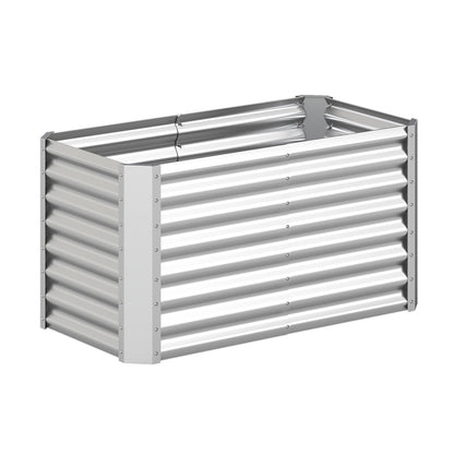 4 x 2 x 2 FT Galvanized Raised Garden Bed, Metal Planter Box, Silver Raised Garden Beds at Gallery Canada