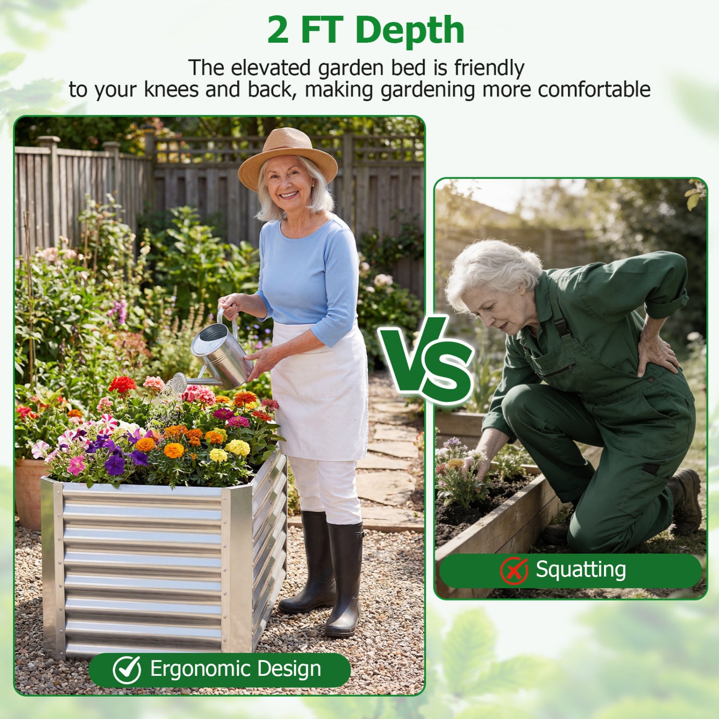4 x 2 x 2 FT Galvanized Raised Garden Bed, Metal Planter Box, Silver Raised Garden Beds at Gallery Canada
