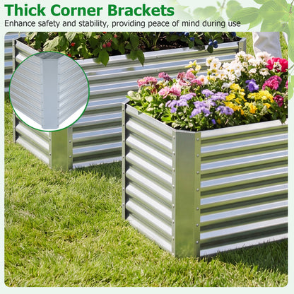 4 x 2 x 2 FT Galvanized Raised Garden Bed, Metal Planter Box, Silver Raised Garden Beds at Gallery Canada