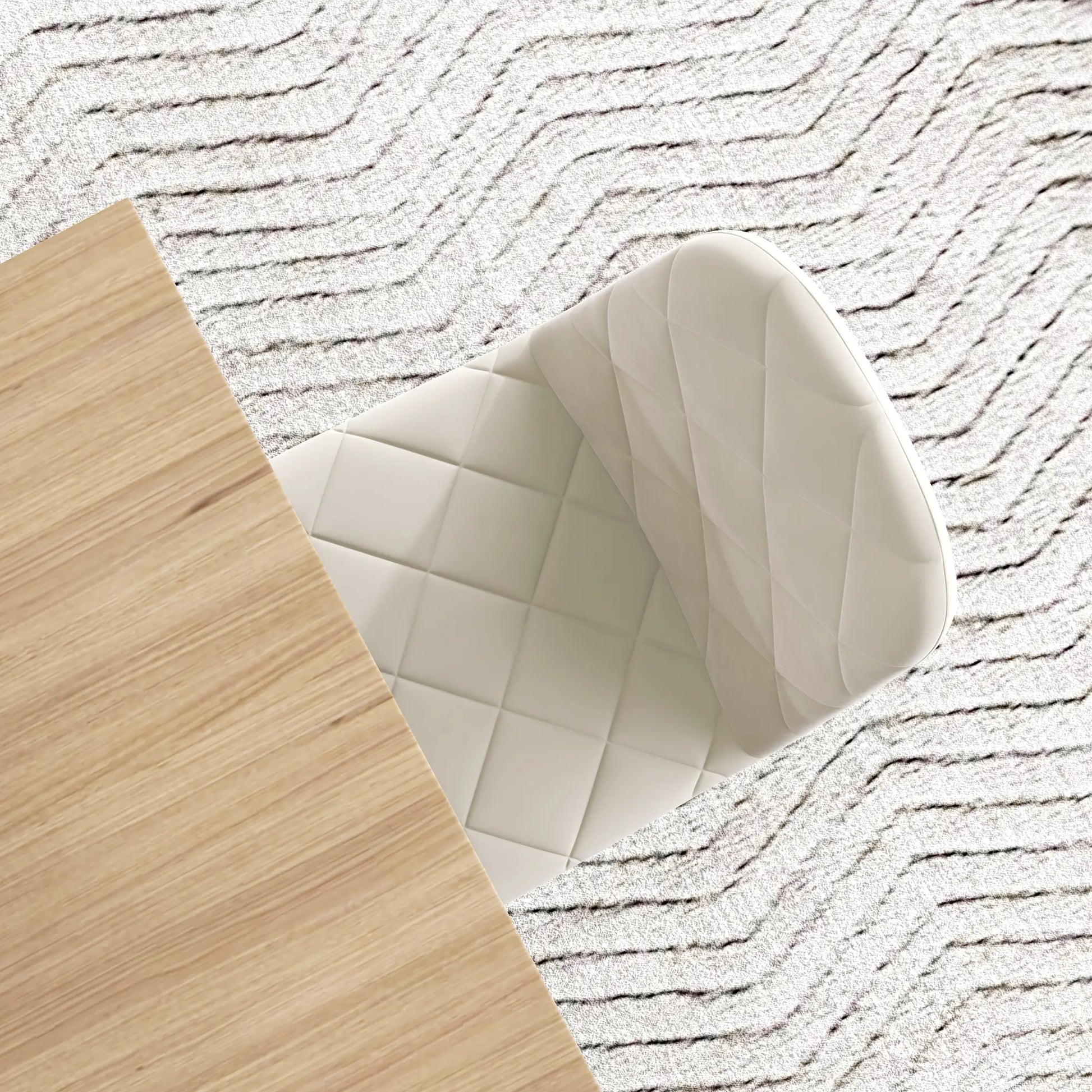 Upholstered Dining Chairs Set of 4, Steel Legs, Cream Bar Stools at Gallery Canada