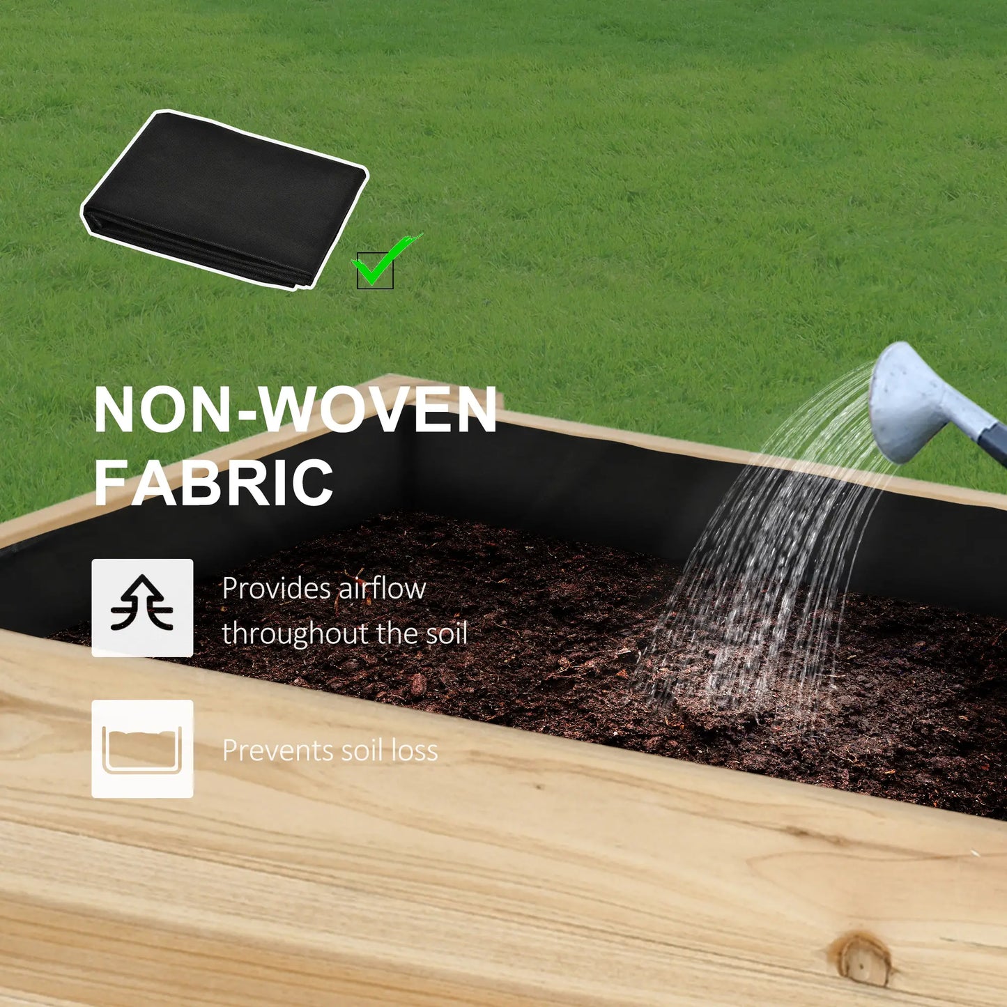 Raised Garden Bed With Legs, Elevated Planter With Shelf, Natural Wood Raised Garden Beds at Gallery Canada