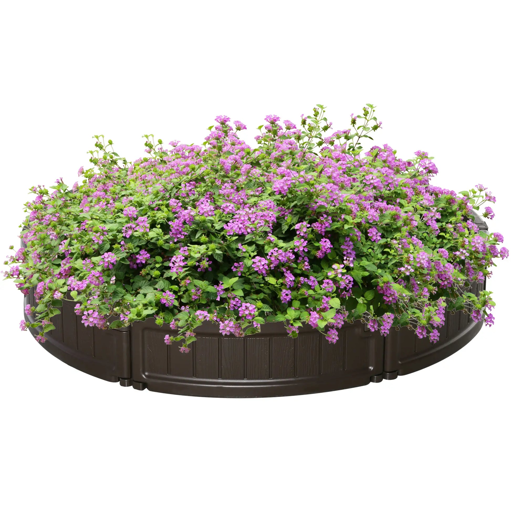 48" Round Raise Garden Bed Kit, Planter Box for Flowers Herbs Vegetables, Brown Galvanized Planter Boxes at Gallery Canada