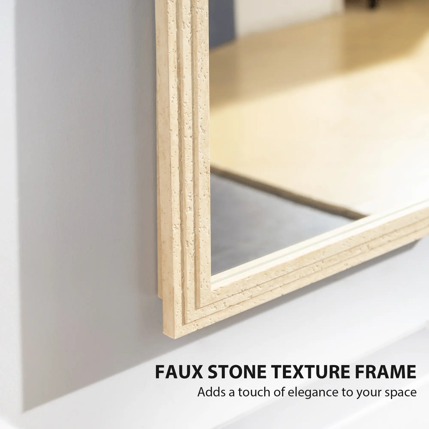 64" x 21" Full Length Mirror, Standing, Wall Mounted, Leaning, Bedroom, Living Room, Beige Full Length Mirrors at Gallery Canada