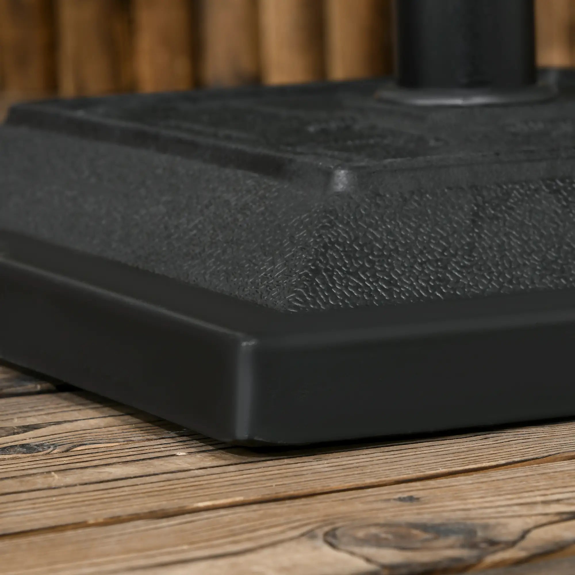 26 lb Heavy Duty Patio Umbrella Base, Square Resin Stand, Outdoor, Black Umbrella Bases at Gallery Canada