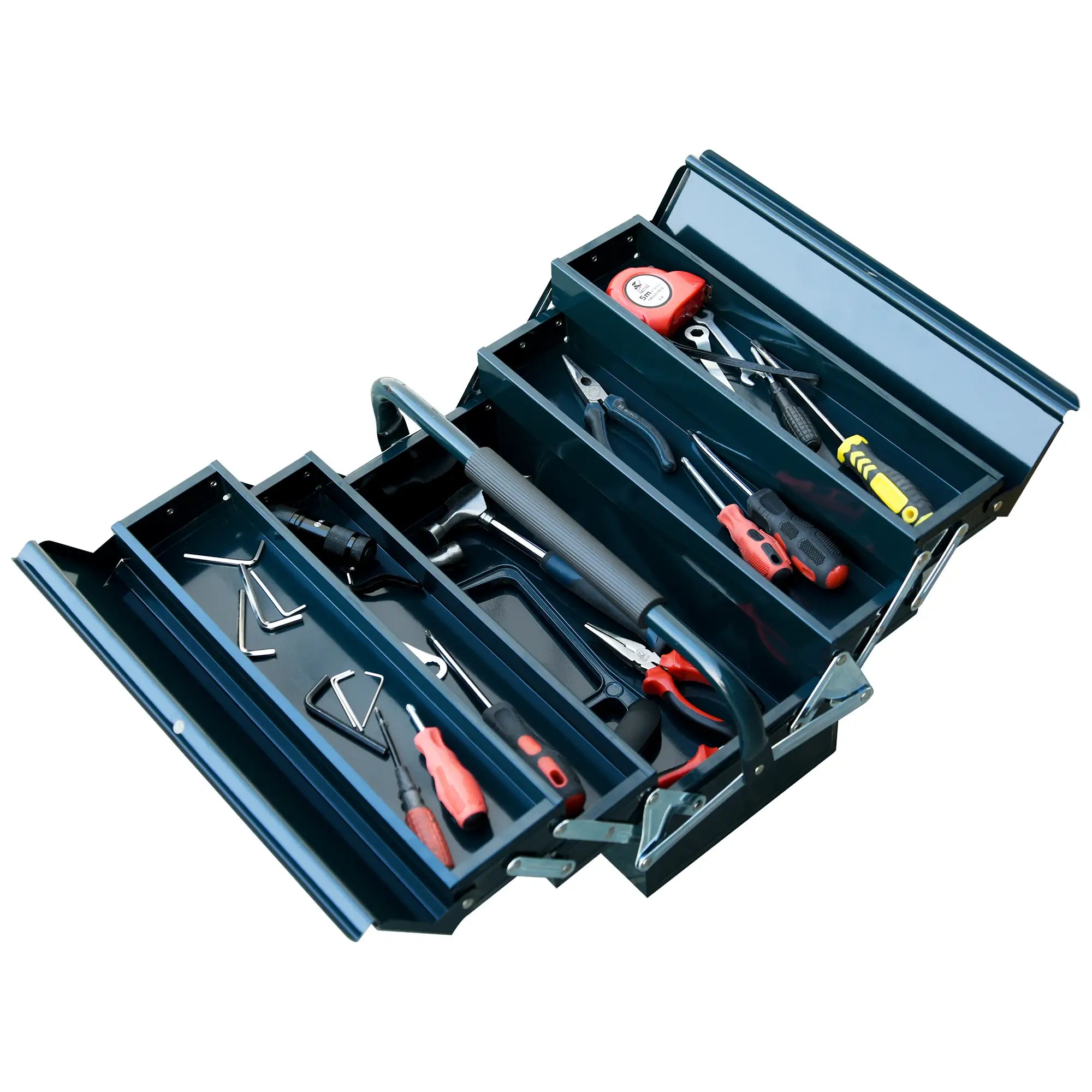 22 Metal Tool Box, 5-Tray Cantilever Steel Chest, Dark Green Tool Organizers at Gallery Canada