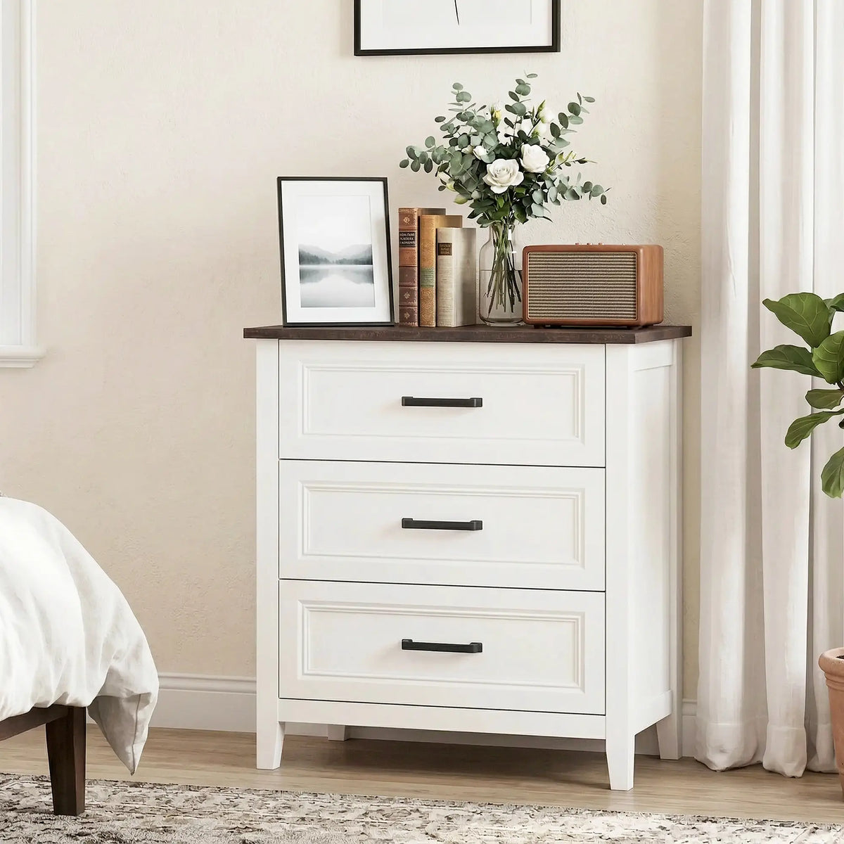 3 Drawer Dresser Chest For Bedroom Storage Chest Of Drawers