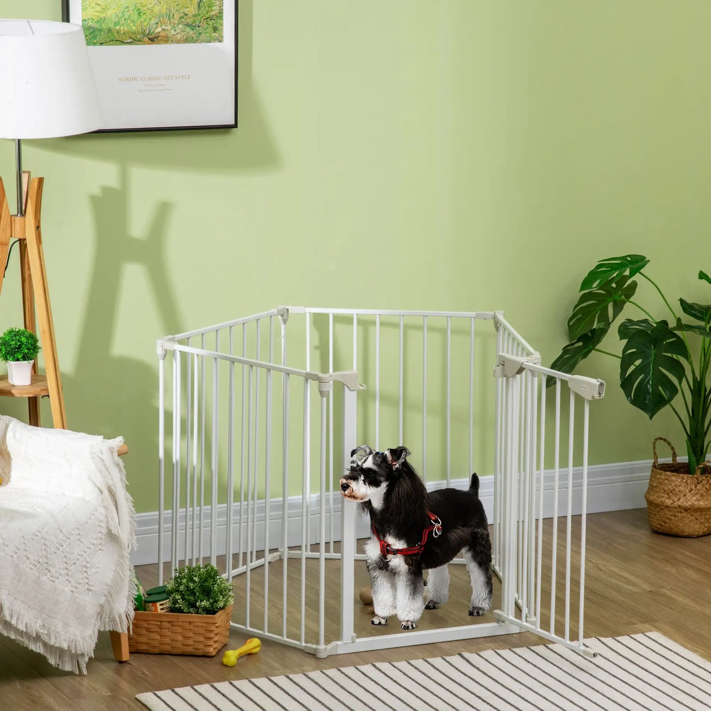 Foldable Dog Playpen, Small Medium Size, With Door, White Houses, Kennels & Pens at Gallery Canada