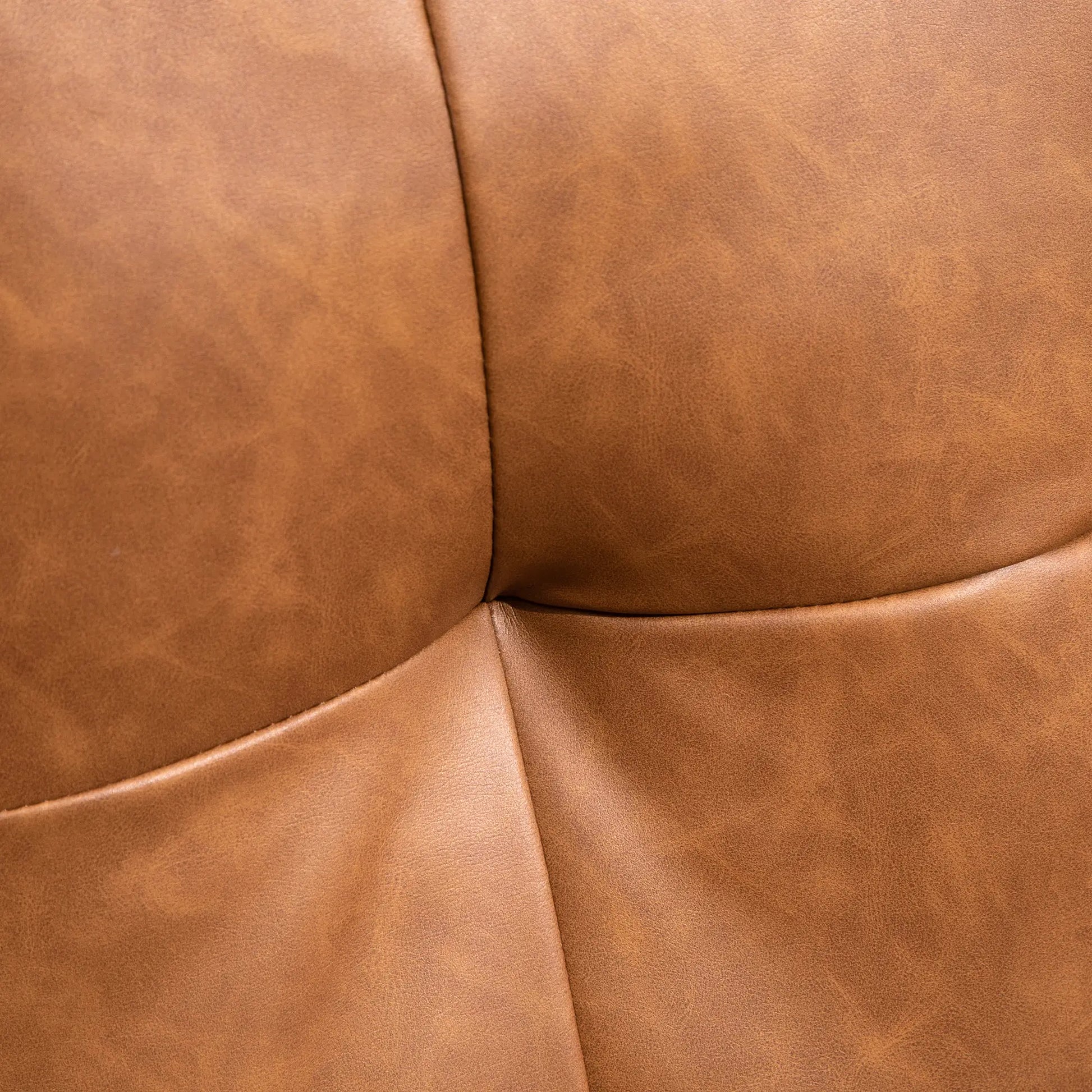 51" PU Leather Loveseat, Upholstered Double Sofa, Tufted Backrest, Brown 2-Seater Sofas at Gallery Canada