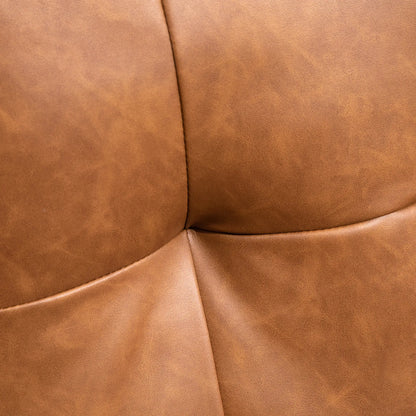 51" PU Leather Loveseat, Upholstered Double Sofa, Tufted Backrest, Brown 2-Seater Sofas at Gallery Canada