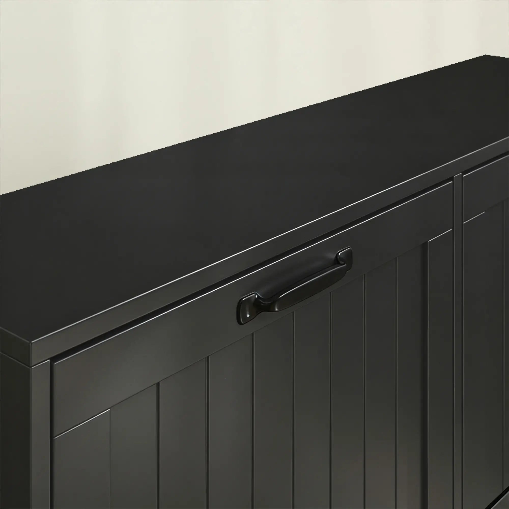 Shoe Cabinet with 4 Flip Drawers, Freestanding Narrow Shoe Storage Cabinet with Adjustable Shelves, Open Back, Black Shoe Storage Cabinets & Racks at Gallery Canada