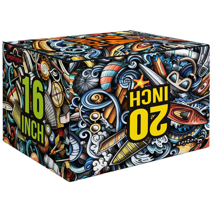 Soft Plyo Box, 3-in-1, Non-Slip Jump Box, 24" x 20" x 16" More-Strength Training Equipment Multi Colour at Gallery Canada