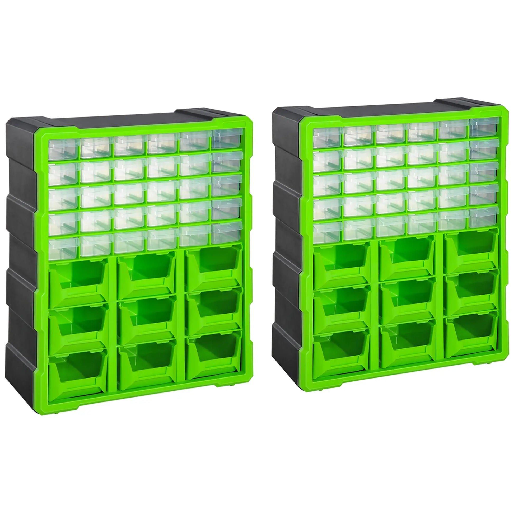 Plastic 39 Drawer Organizer, Wall Mount Storage Cabinet, 2, Green Tool Organizers at Gallery Canada