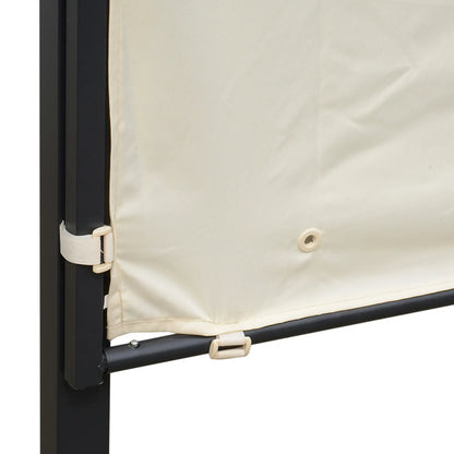10x8ft Metal Gazebo, Extendable Awning, Outdoor Shelter, Cream White Pergolas at Gallery Canada
