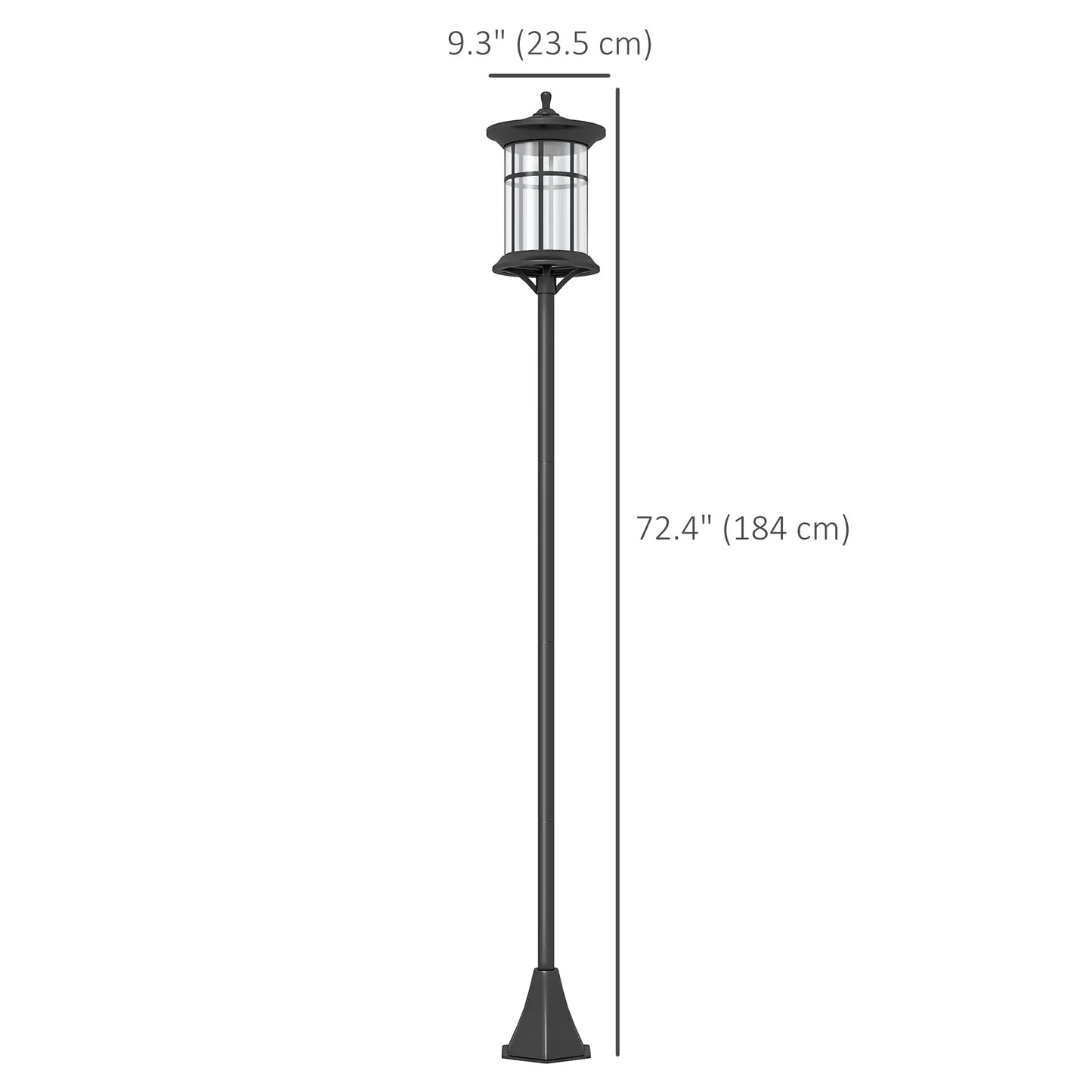 72" Solar Post Light, LED Outdoor Lamp, Waterproof IP44, Cool White Solar Post Lamps at Gallery Canada