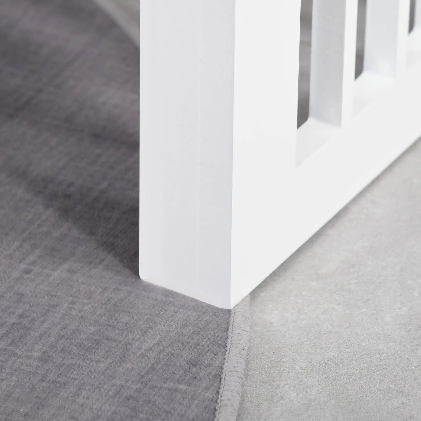 Double Pet Dog Bowl Stand, Elevated Wooden Feeder, Stainless Steel Bowls, White Dog Bowls at Gallery Canada