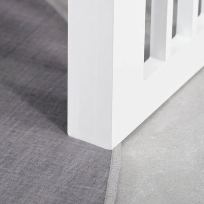 Double Pet Dog Bowl Stand, Elevated Wooden Feeder, Stainless Steel Bowls, White Dog Bowls at Gallery Canada