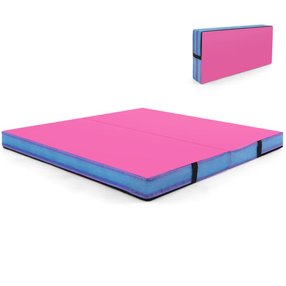 4ft x 4ft x 4in Bi-Folding Gymnastic Mat, Pink Yoga & Gym Mats at Gallery Canada