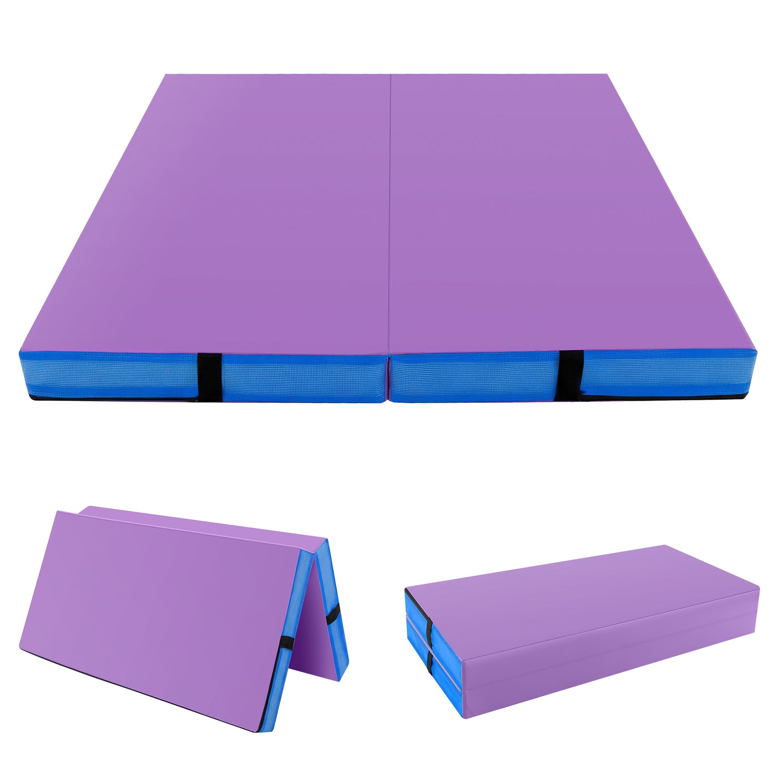 4ft x 4ft x 4in Bi-Folding Gymnastic Mat, Purple Yoga & Gym Mats at Gallery Canada