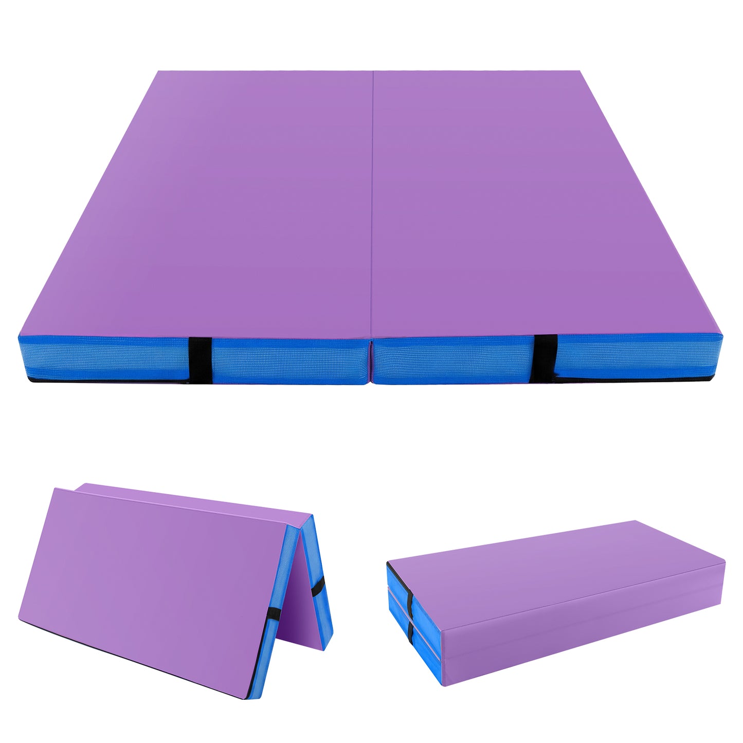 4ft x 4ft x 4in Bi-Folding Gymnastic Mat, Purple Yoga & Gym Mats at Gallery Canada
