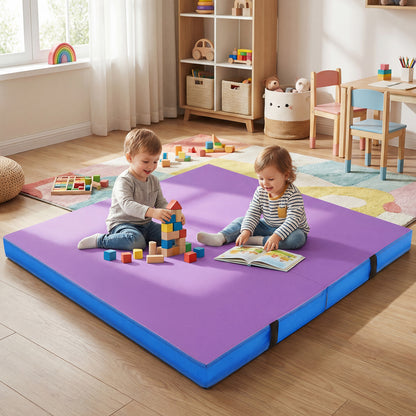 4ft x 4ft x 4in Bi-Folding Gymnastic Mat, Purple Yoga & Gym Mats at Gallery Canada