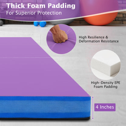 4ft x 4ft x 4in Bi-Folding Gymnastic Mat, Purple Yoga & Gym Mats at Gallery Canada