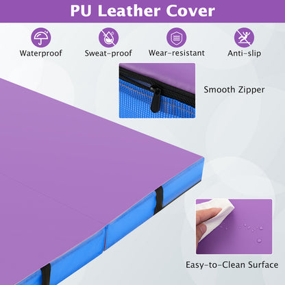 4ft x 4ft x 4in Bi-Folding Gymnastic Mat, Purple Yoga & Gym Mats at Gallery Canada
