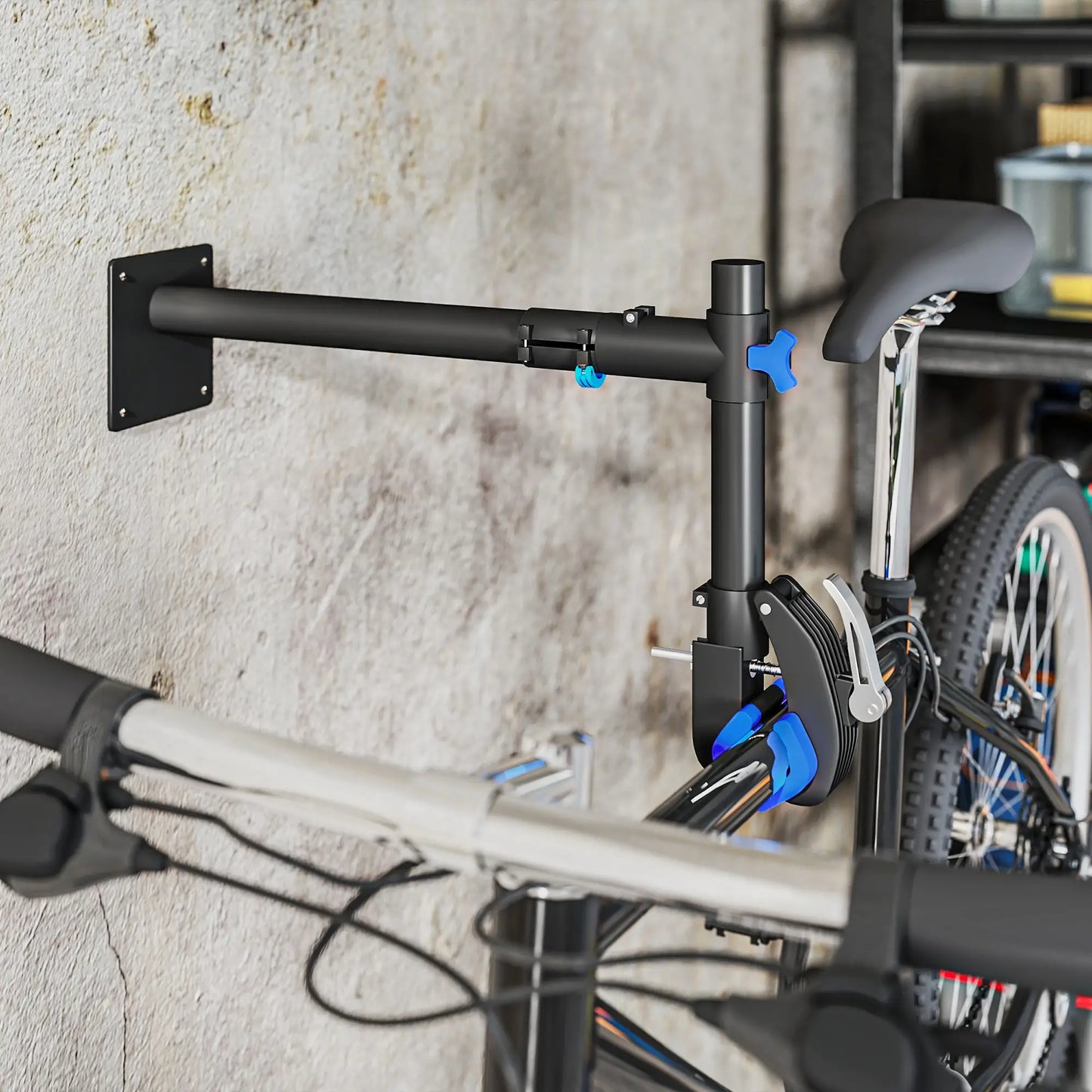 Bicycle Repair Stand, Wall Mount Rack with Adjustable Clamp Bike Repair Stands at Gallery Canada