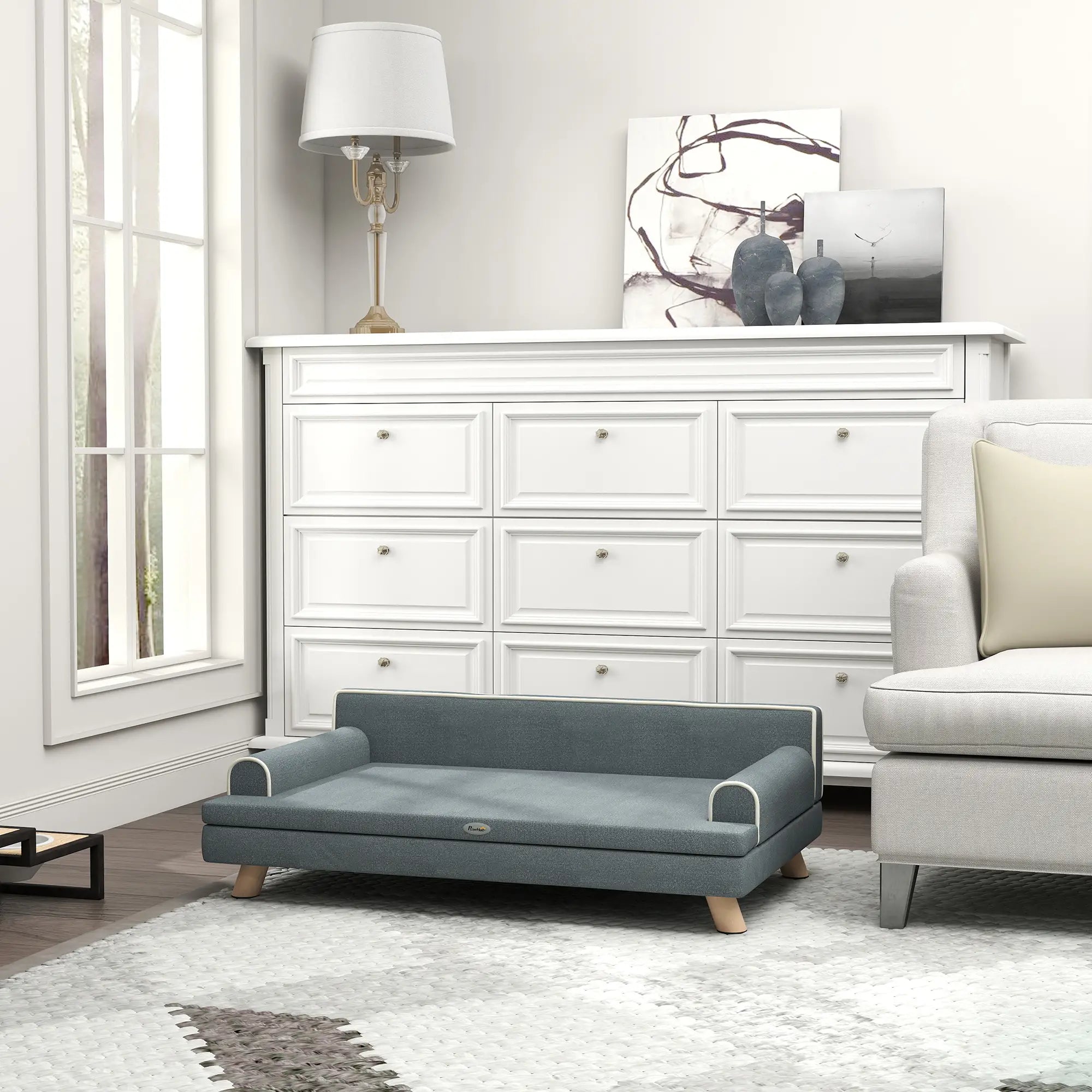 Elevated Dog Sofa Bed, Medium & Large, Dark Grey Dog Sofas at Gallery Canada