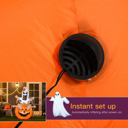 6FT Halloween Inflatable Jack-O-Lantern, Ghosts, LED Lights Halloween Decorations at Gallery Canada