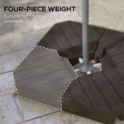 Offset Umbrella Base, 132 lb. Water or 176 lb. Sand, Brown Umbrella Bases at Gallery Canada