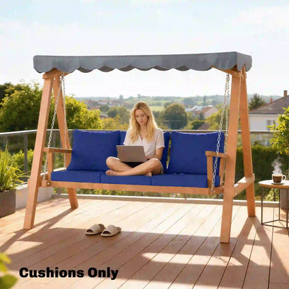 Outdoor Chair Cushions Set Of 4, 24" x 24", Navy Blue Patio Chair Cushions at Gallery Canada
