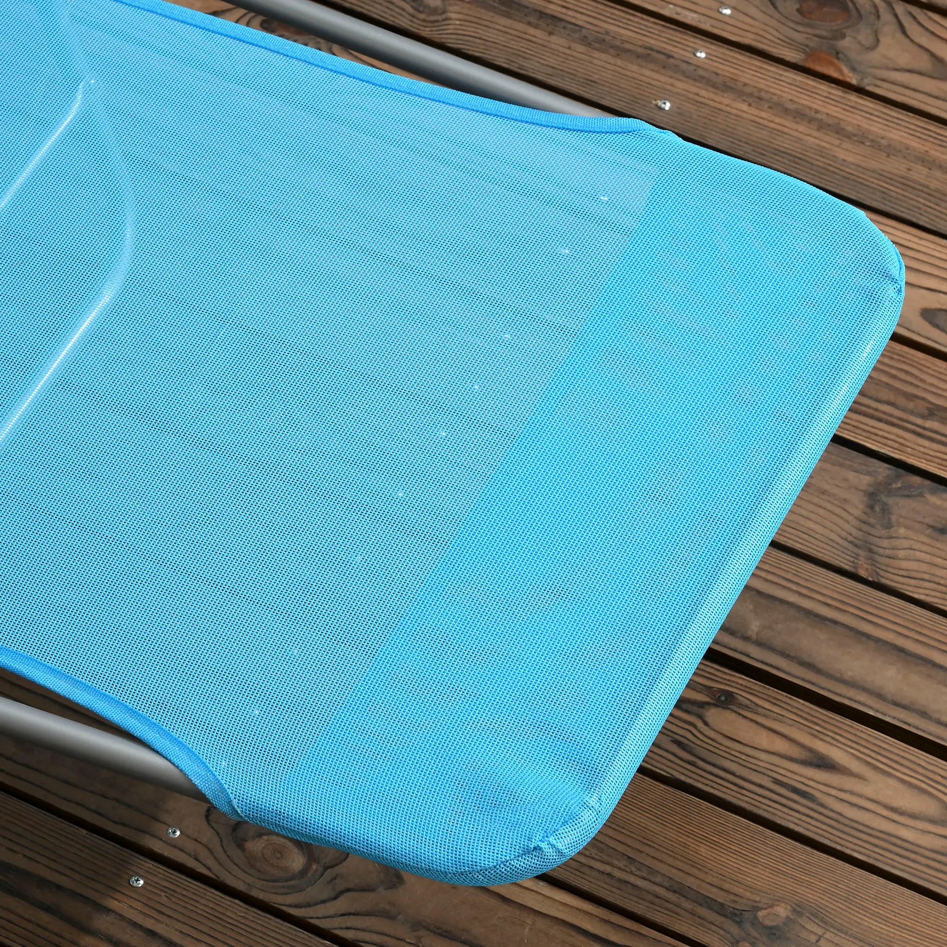 Folding Chaise Lounge Chairs Set of 2, Outdoor Reclining, Blue Lounger Chairs at Gallery Canada