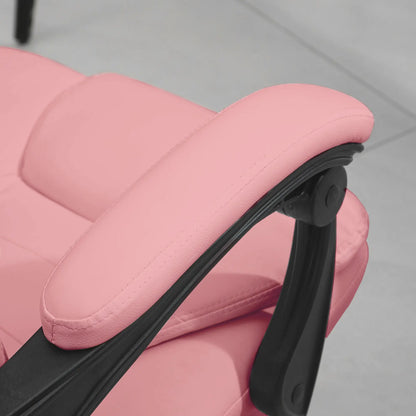 7-Point Vibrating Massage Chair, Reclining with Footrest, Pink Massage Chairs at Gallery Canada