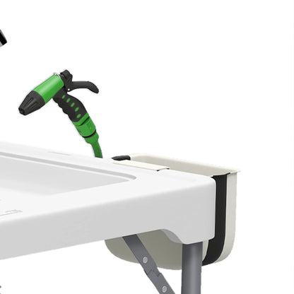 Folding Fish Cleaning Table with Sinks, Outdoor Sink Station, White Picnic Tables & Camping Chairs at Gallery Canada