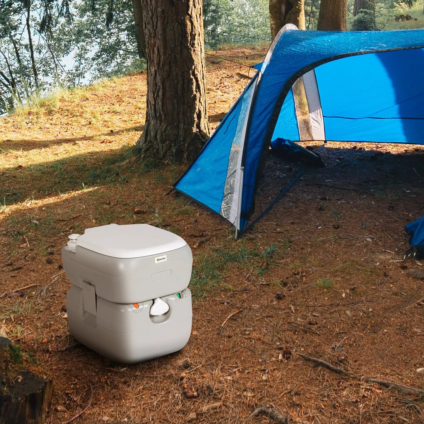 5.8 Gallon Portable Toilet With Level Indicator, Anti-Leak Pump Camping Toilets at Gallery Canada