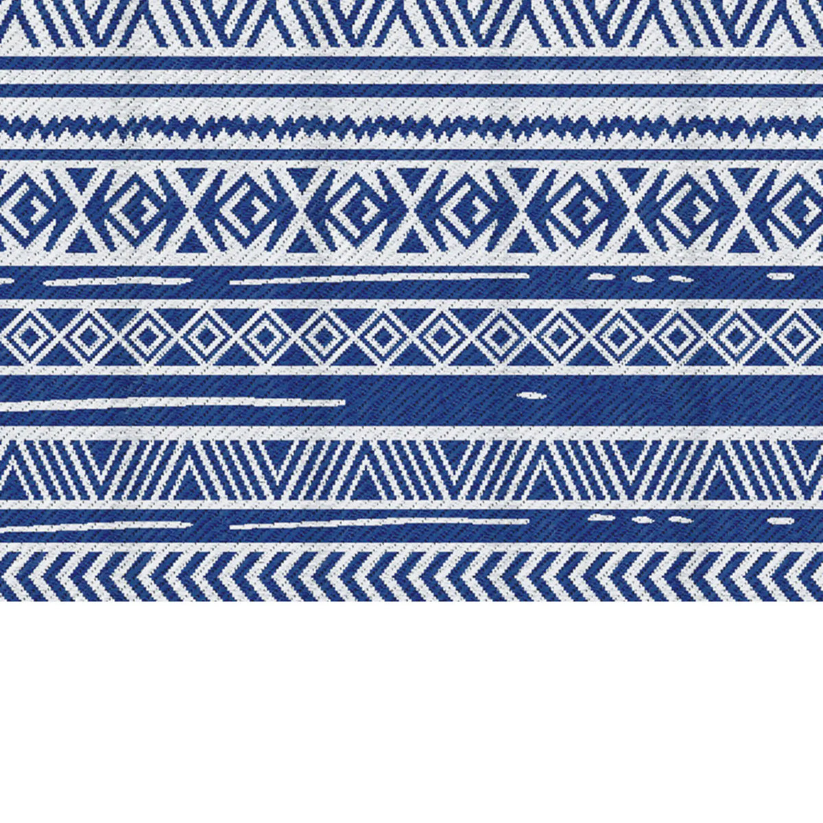 Reversible Outdoor Rug, Patio Floor Mat, 6' x 9', White, Dark Blue Garden Decor at Gallery Canada