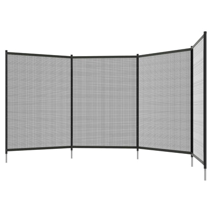 4 Panel Swimming Pool Fence, Aluminum Rustproof, 4' x 12', Black Garden Fences Black at Gallery Canada