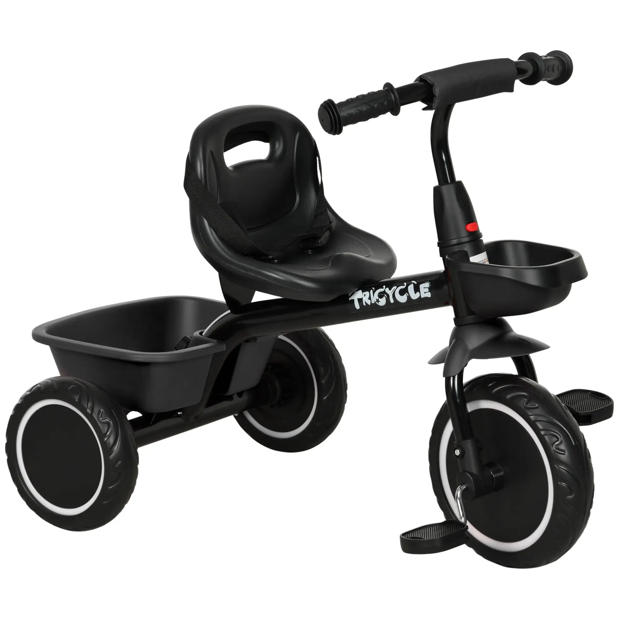 Tricycle for Toddlers 2-5 Years, Adjustable Seat, Black Tricycles for Kids at Gallery Canada