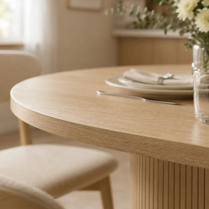 Table de salle à manger moderne de style ferme, chêne