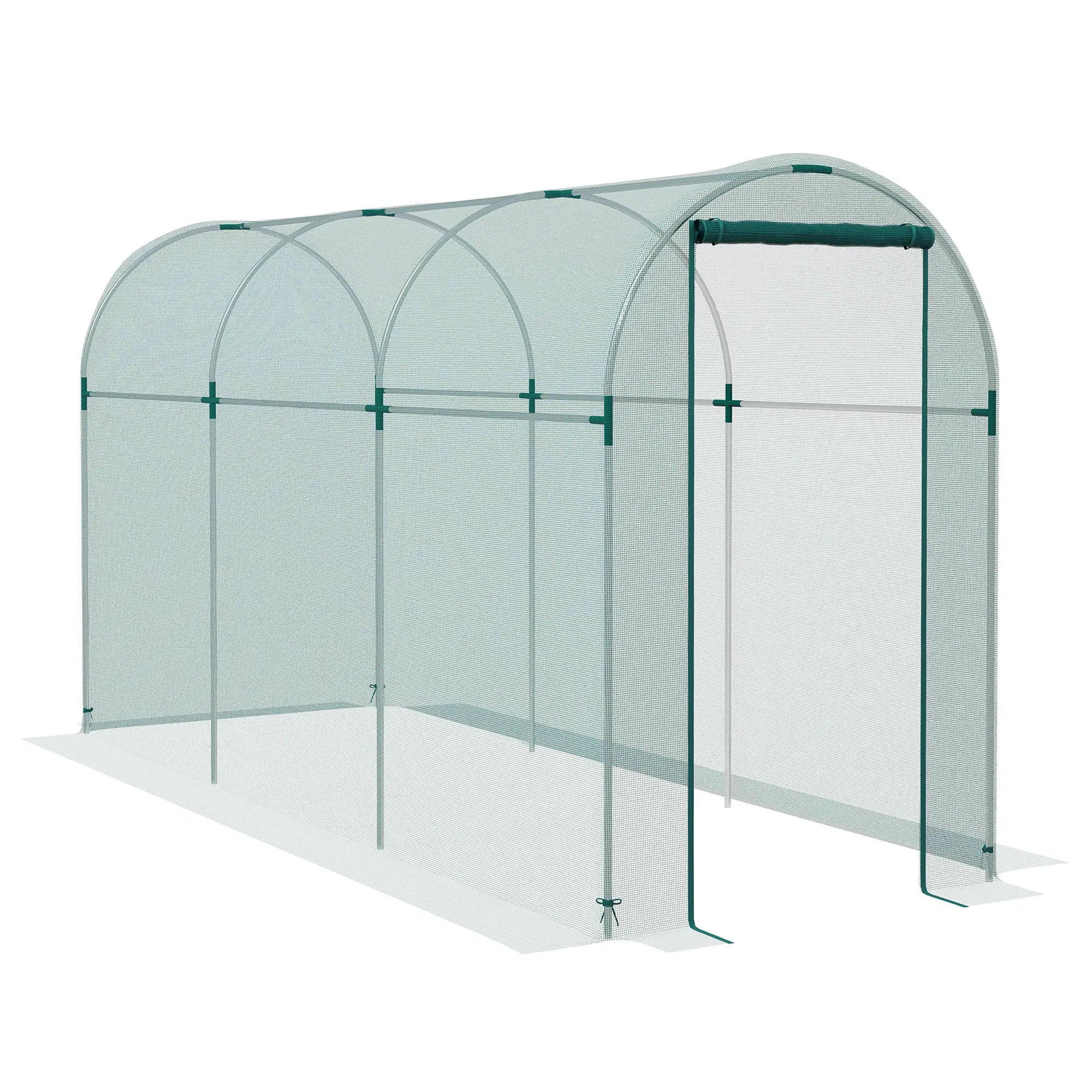 Galvanized Steel Crop Cage, Plant Protection Tent, 4' x 12', Green Walk In Greenhouses at Gallery Canada