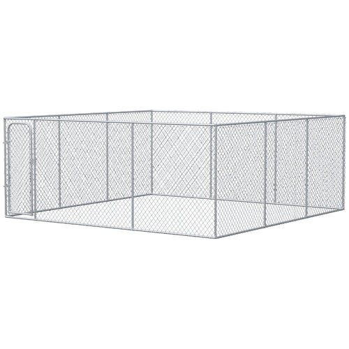 15.1' x 15.1' x 6' Dog Playpen, Galvanized Steel Frame, for Small Medium Dogs