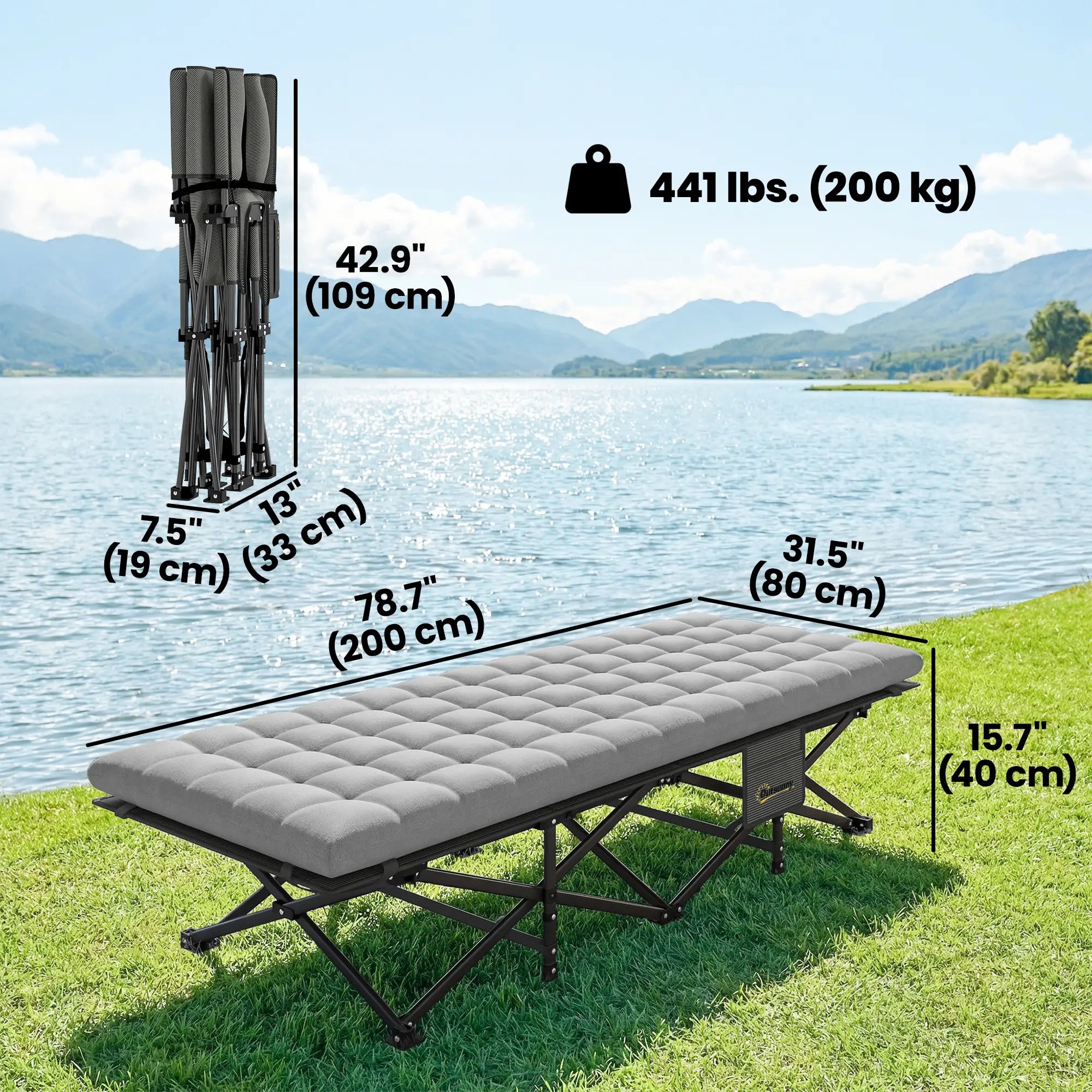 Camping Cot With Soft Pad, 32