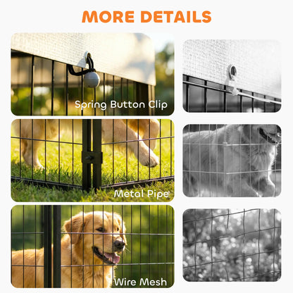 Outdoor Dog Kennel With Roof, 8' x 4' x 6', Heavy Duty Welded Wire Playpen Dog Kennels at Gallery Canada