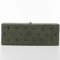 Banc coffre de rangement, assise aspect lin, 264 LBS, vert