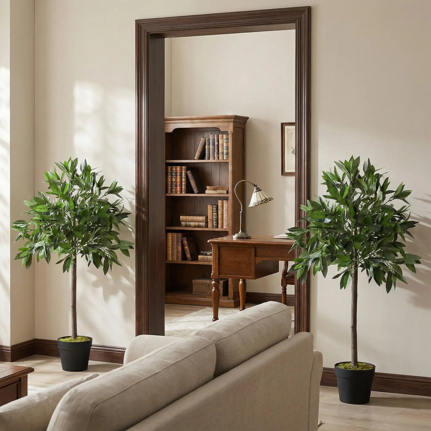 3FT Artificial Laurel Tree Set Of 2, Potted Fake Plant, Green Artificial Trees at Gallery Canada